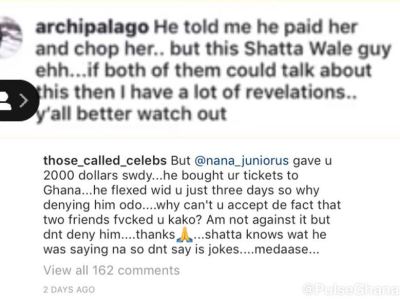 Efia Odo goes off Instagram after her secret 3some with the late Junior US and Shatta Wale exposed (Screenshots) 18