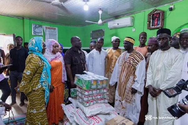 Adwoa Safo gives to Muslim Community in Dome-Kwabenya 5