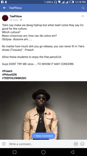 “Allow these students to enjoy the free period” – Teephlow wades into the fierce beef on the land between Strong and MDK (+ screenshot 14
