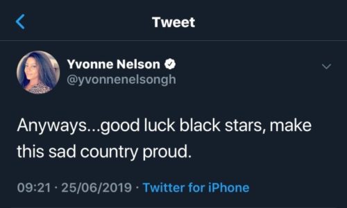 Good luck Black Stars, make this sad country proud – Yvonne Nelson 10