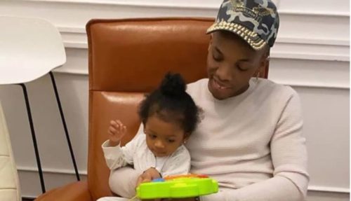 Tekno shares lovely photo with daughter Skye 9