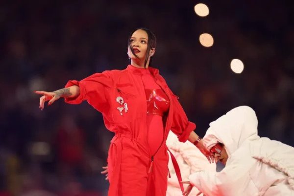 A$AP Rocky cheers on Rihanna after pregnancy reveal during the Super Bowl halftime show 15