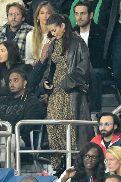 Selena Gomez Just Wore the Most Gorgeous Leopard Print Mesh Dress in Paris 6