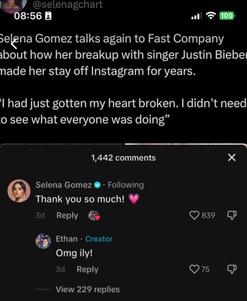 Selena Gomez Thanks Fan for Defending Her From Cyberbullying on TikTok 4