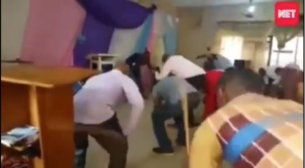 Hilarious video of church members whipping Satan with canes goes viral