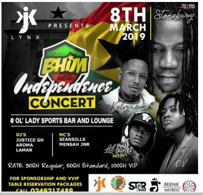Stonebwoy, Kelvynboy, Lilwin to thrill fans at Bhim Independence Concert 20