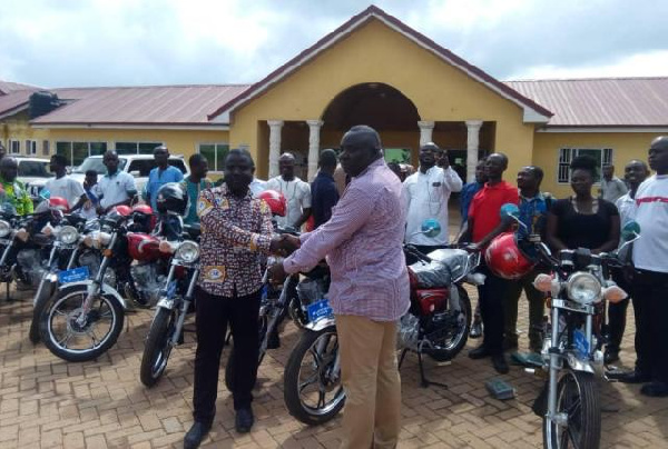 Bodi district assembly members receive motor bikes 25