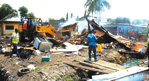 100 Structures demolished at Abofu 12