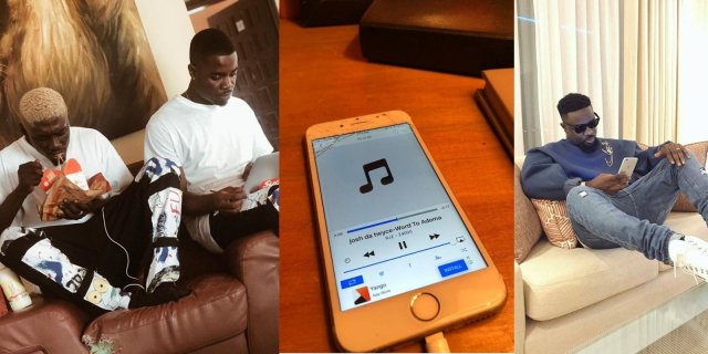 Sarkodie is still using iPhone 6s & La Meme Gang’s RJZ is using a cracked iPhone 6s plus 5
