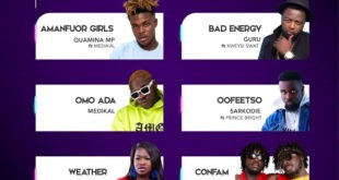 Toughest category? ‘Ofeetso’, ‘Omo Ada’, ‘Amanfuor Girls’ grab Hiplife Song nomination at VGMAs2020