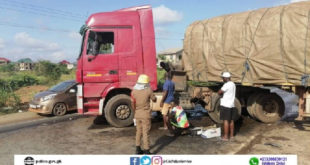 Two trucks crash on Nsawam-Accra highway