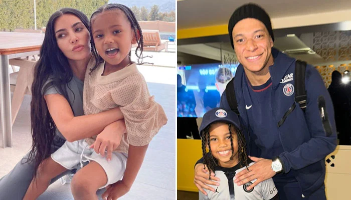 Kim Kardashian takes her son Saint West to meet football legend Kylian Mbappé 10