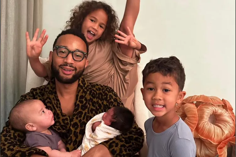 John Legend Shares First Photo with All Four Kids After Welcoming Baby Boy 12