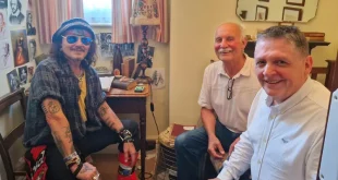 Johnny Depp Visits Birthplace of Poet Dylan Thomas in Wales While Touring with Hollywood Vampires