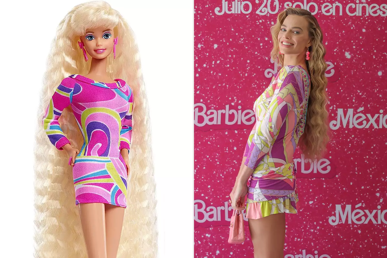 Margot Robbie Debuts Crimped Hairstyle as 'Totally Hair' Barbie 37