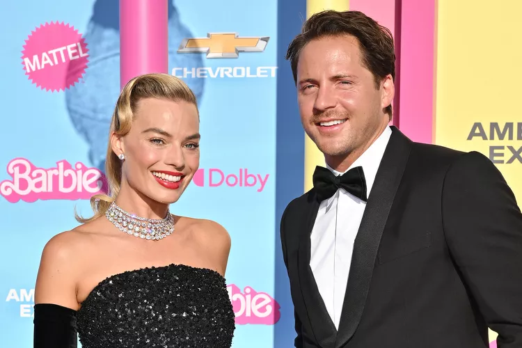 Margot Robbie and Husband Tom Ackerley Match on the Pink Carpet at 'Barbie' World Premiere 29
