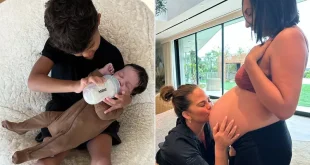 Chrissy Teigen Reveals 'Incredible Surrogate' Is Pumping for Wren, Shares Sweet Photo of Miles Feeding Brother