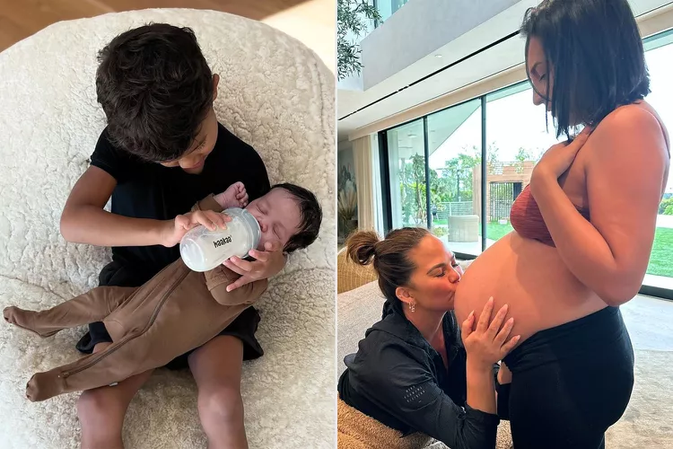 Chrissy Teigen Reveals 'Incredible Surrogate' Is Pumping for Wren, Shares Sweet Photo of Miles Feeding Brother 13
