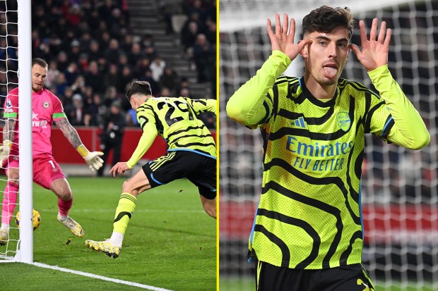 Kai Havertz fires Arsenal to the top of the Premier League in Mikel Arteta’s 200th game in charge with last-gasp goal at Brentford 9