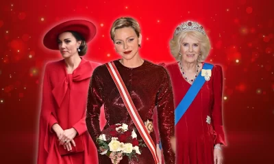Royal ladies rocking festive red: From Princess Kate's berry-hued cape to Princess Charlene's ruby gown 20