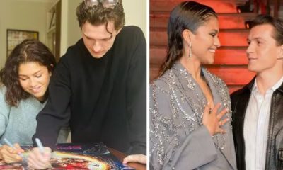 Zendaya and Tom Holland win hearts as they sign Spider-Man posters for charity 6